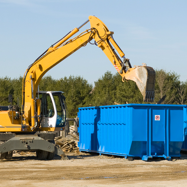 what size residential dumpster rentals are available in Arnoldsburg WV